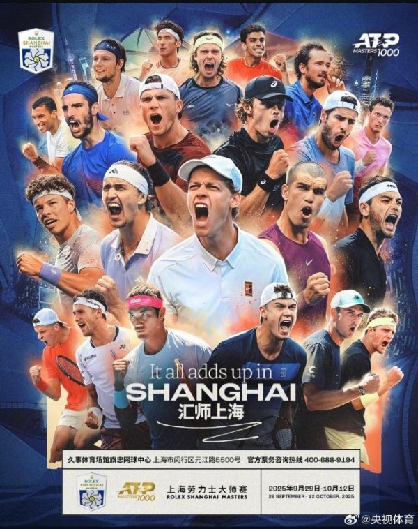 百进配资 期待！2025上海网球大师赛参赛阵容揭晓